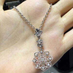 2.El Pırlanta 0,41 Karat Gerdanlık-Bileklik-Küpe-Yüzük Set X007950-X007951-X007952-X007953