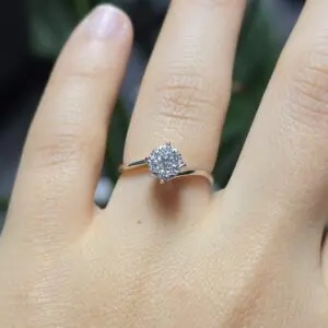 2.El Pırlanta 0,25 Karat Koronet Yüzük X008588