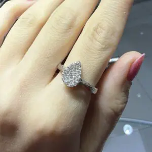2.El Pırlanta 0,40 Karat Coronet Damla Yüzük X008705