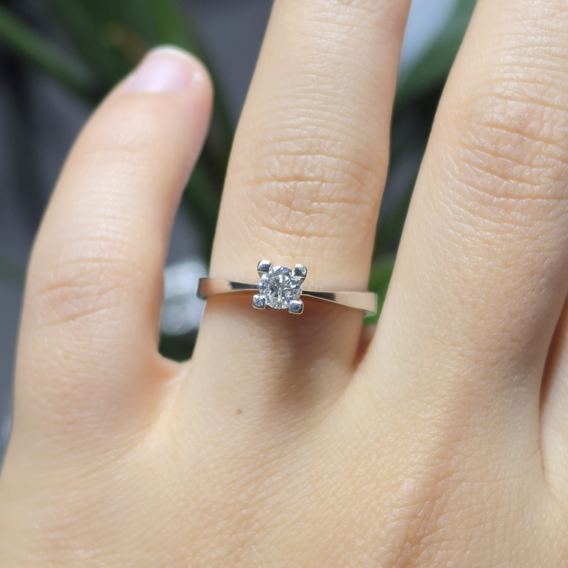 2.El Pırlanta 0,34 Ct HRD Sertifikalı Tektaş Yüzük