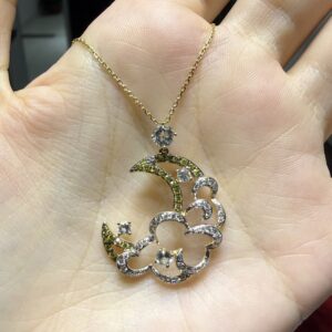 2.El Pırlanta 1,14 Karat Pırlanta ve Blue Topaz Fantezi Kolye DY00047
